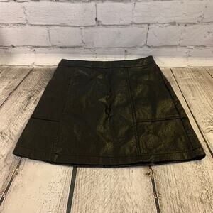 ART CLASS Girl’s Black Leather-Like Skirt / Size: Medium 7/8
